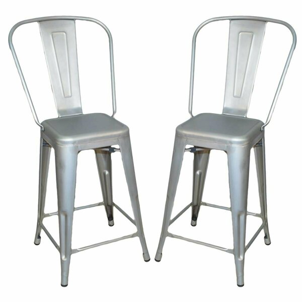 Carolina Cottage 24 in. Adeline Counter Stool, Galvanized TH-1001-24F GAV